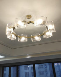 WOMO Textured Glass Round Chandelier-WM2174