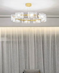 WOMO Textured Glass Round Chandelier-WM2174