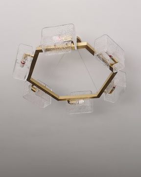 WOMO Textured Glass Round Chandelier-WM2174