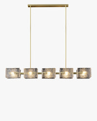 WOMO Textured Glass Linear Chandelier-WM2175