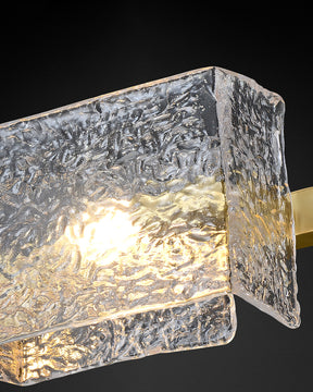 WOMO Textured Glass Linear Chandelier-WM2175