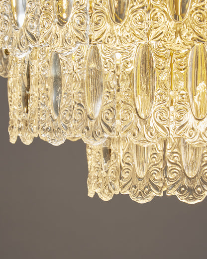 WOMO Textured Glass Tiered Chandelier-WM2177