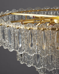 WOMO Textured Glass Tiered Chandelier-WM2177