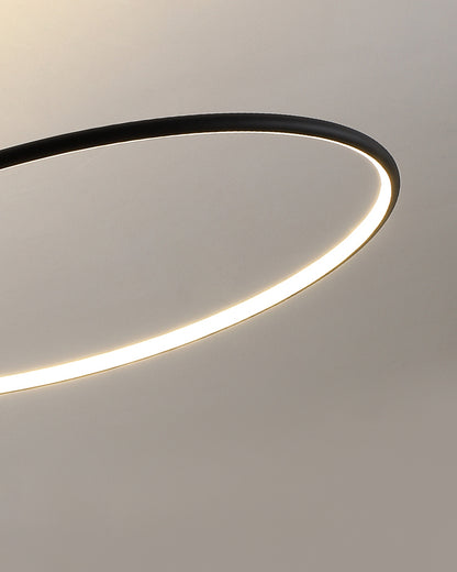 WOMO 3 Black LED Rings Chandelier-WM2179