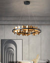WOMO Iceberg Round Black Gold Chandelier-WM2183 thumbnail