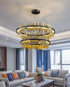WOMO Iceberg Round Black Gold Chandelier-WM2183 thumbnail