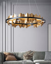 WOMO Iceberg Round Black Gold Chandelier-WM2183 thumbnail