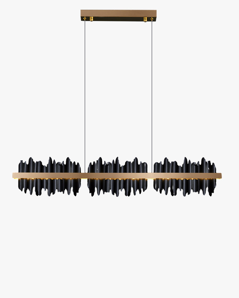 WOMO Iceberg Black and Gold Linear Chandelier-WM2184