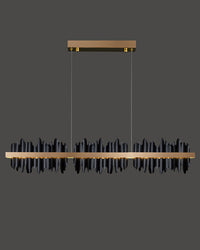 WOMO Iceberg Black Gold Linear Chandelier-WM2184