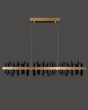 WOMO Iceberg Black and Gold Linear Chandelier-WM2184