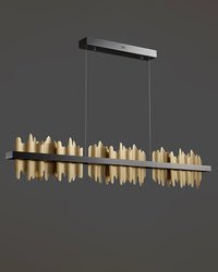 WOMO Iceberg Black Gold Linear Chandelier-WM2184