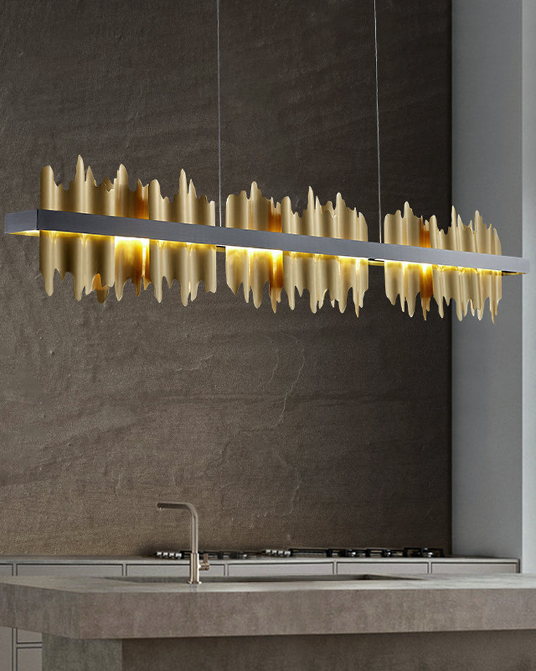 WOMO Iceberg Black and Gold Linear Chandelier-WM2184