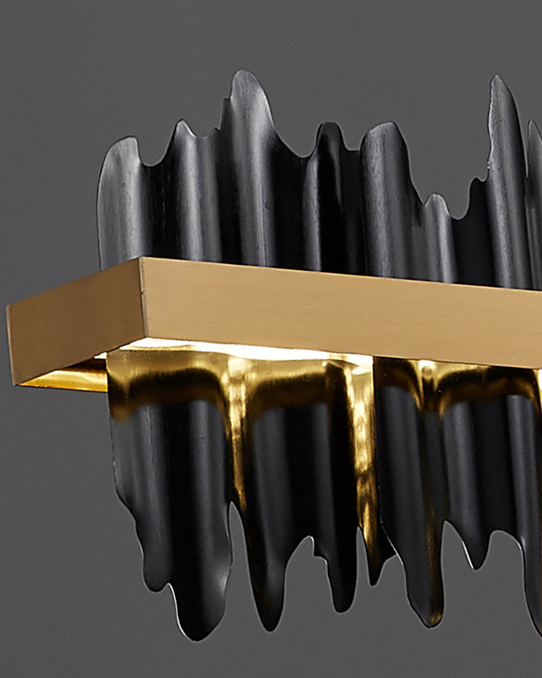 WOMO Iceberg Black and Gold Linear Chandelier-WM2184