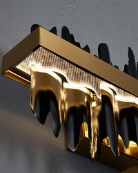 WOMO Iceberg Black Gold Linear Chandelier-WM2184