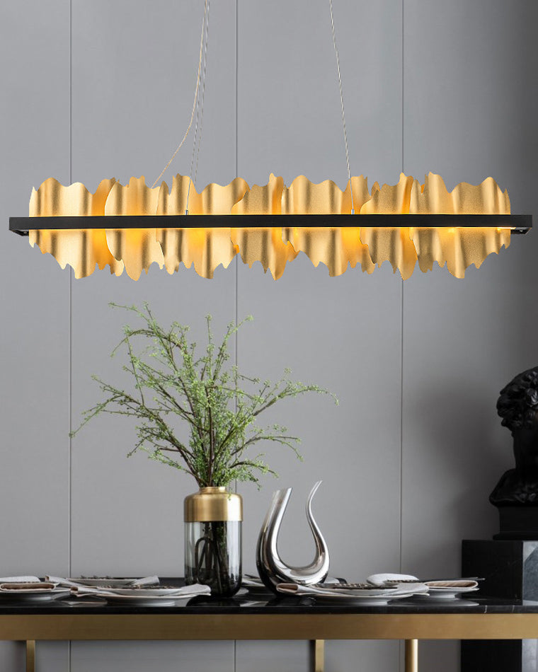 WOMO Iceberg Black and Gold Linear Chandelier-WM2184