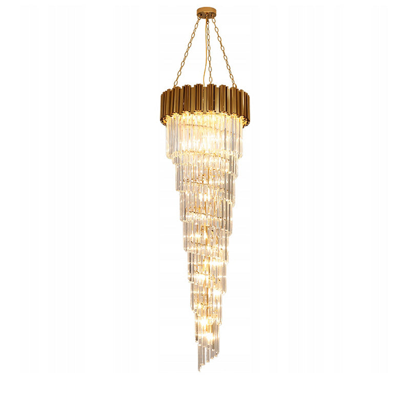 WOMO Gold Cascading Crystal Chandelier-WM2185d