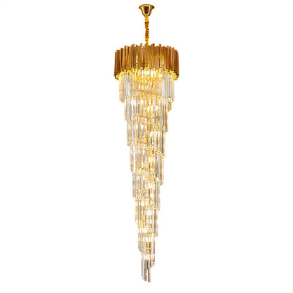 WOMO Gold Cascading Crystal Chandelier-WM2185d