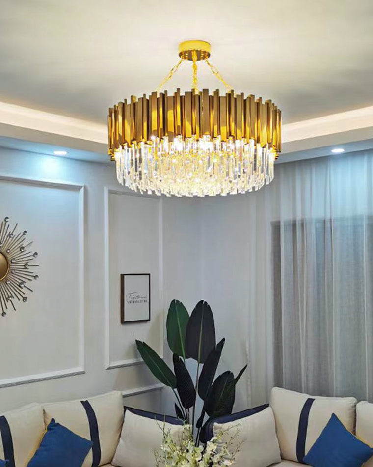 WOMO  Prism Crystal Tiered Chandelier-WM2185