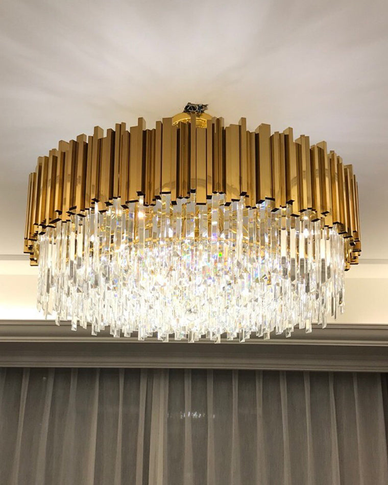 WOMO  Prism Crystal Tiered Chandelier-WM2185