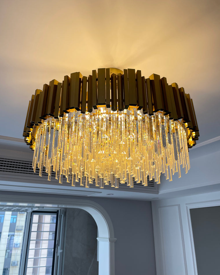 WOMO  Prism Crystal Tiered Chandelier-WM2185