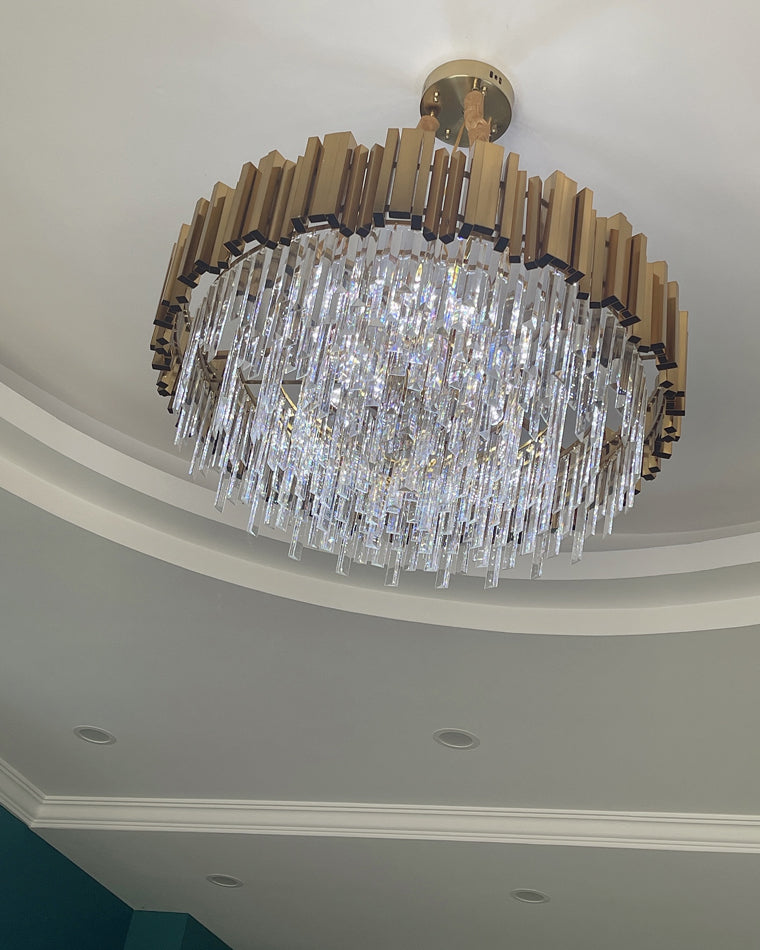 WOMO  Prism Crystal Tiered Chandelier-WM2185