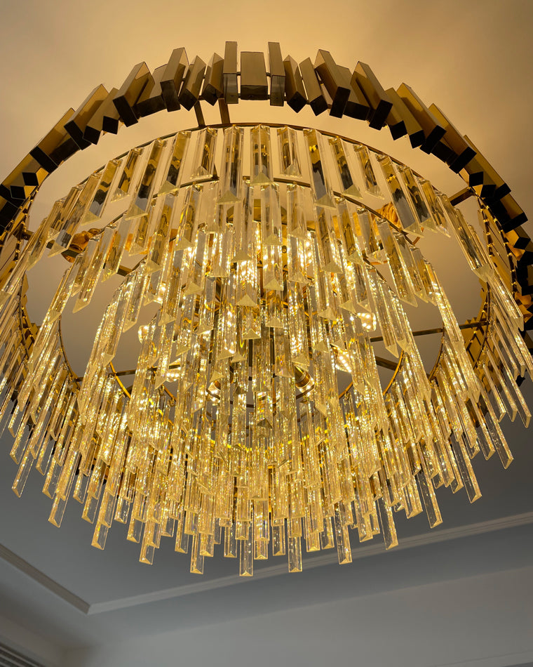 WOMO  Prism Crystal Tiered Chandelier-WM2185