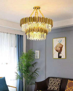 WOMO  Prism Crystal Tiered Chandelier-WM2185