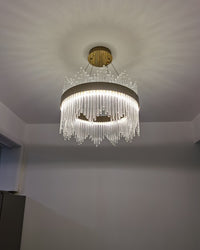 WOMO Glass Rods Round Chandelier-WM2186