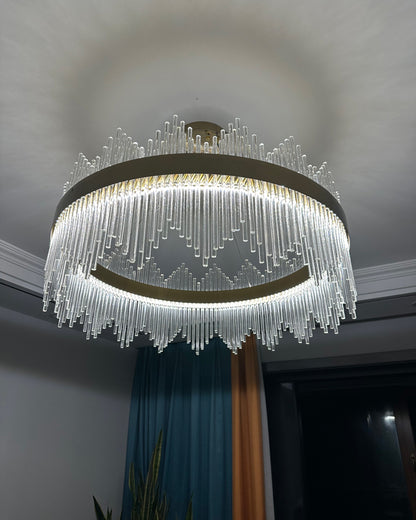 WOMO Glass Rods Round Chandelier-WM2186