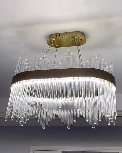 WOMO Glass Rods Round Chandelier-WM2186