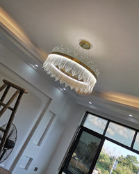 WOMO Glass Rods Round Chandelier-WM2186
