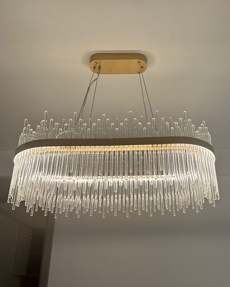 WOMO Glass Rods Round Chandelier-WM2186