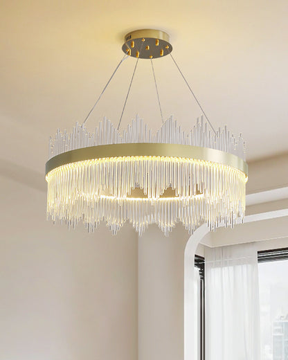 WOMO Glass Rods Round Chandelier-WM2186