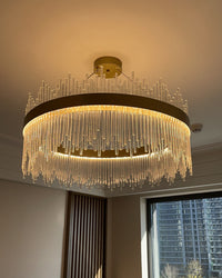 WOMO Glass Rods Round Chandelier-WM2186