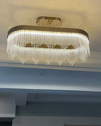 WOMO Glass Rods Round Chandelier-WM2186