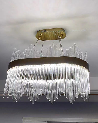 WOMO Glass Rods Round Chandelier-WM2186