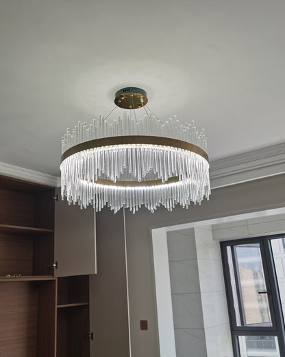 WOMO Glass Rods Round Chandelier-WM2186