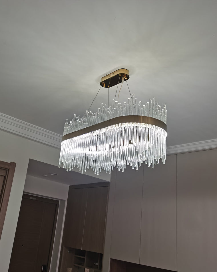 WOMO Glass Rods Round Chandelier-WM2186