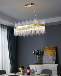 WOMO Glass Rods Round Chandelier-WM2186