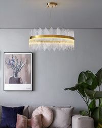 WOMO Glass Rods Round Chandelier-WM2186