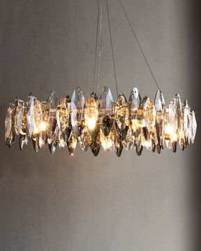 WOMO Smoked Crystal Round Chandelier-WM2187