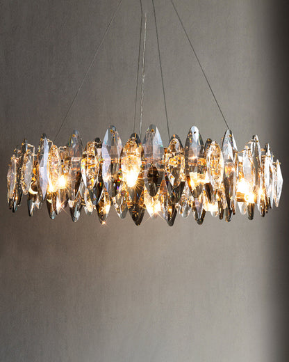 WOMO Smoked Crystal Round Chandelier-WM2187