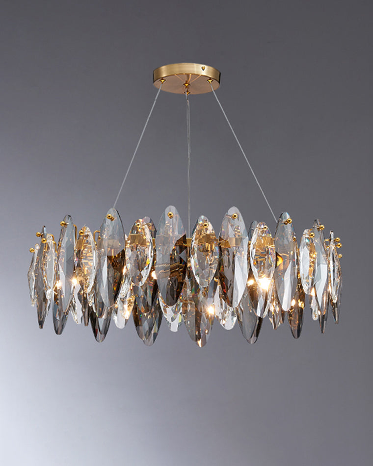 WOMO Smoked Crystal Round Chandelier-WM2187