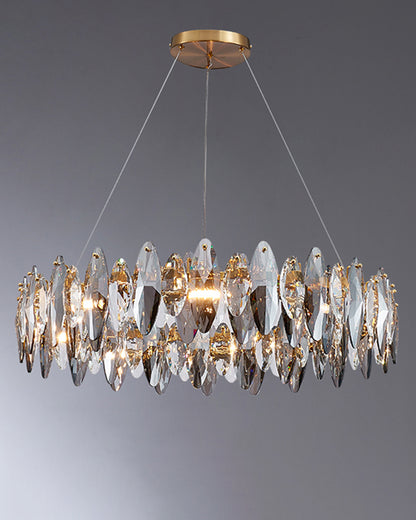 WOMO Smoked Crystal Round Chandelier-WM2187