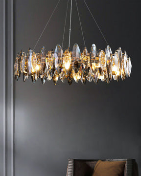 WOMO Smoked Crystal Round Chandelier-WM2187