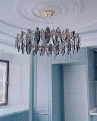 WOMO Smoked Crystal Round Chandelier-WM2187