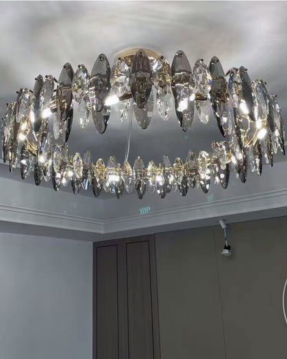 WOMO Smoked Crystal Round Chandelier-WM2187