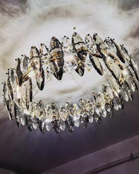 WOMO Smoked Crystal Round Chandelier-WM2187