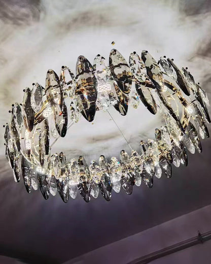 WOMO Smoked Crystal Round Chandelier-WM2187