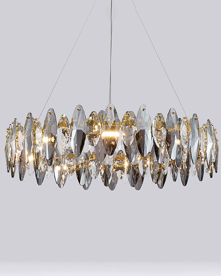 WOMO Smoked Crystal Round Chandelier-WM2187